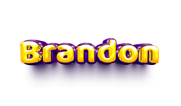 names of boys English helium balloon shiny celebration sticker 3d inflated Brandon