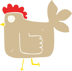 flat color style cartoon chicken