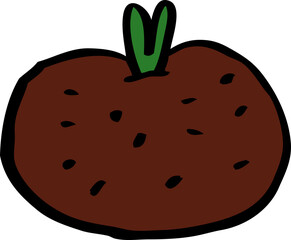 cartoon doodle tomato