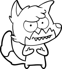 cartoon grinning fox