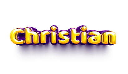 names of boys English helium balloon shiny celebration sticker 3d inflated Christian