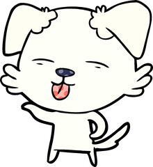 cartoon dog sticking out tongue