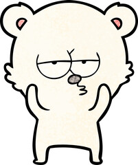 bored polar bear cartoon