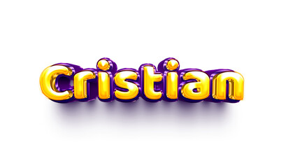 names of boys English helium balloon shiny celebration sticker 3d inflated Cristian