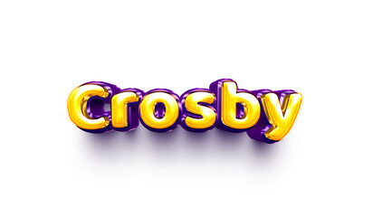 names of boys English helium balloon shiny celebration sticker 3d inflated Crosby