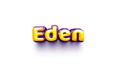 names of boys English helium balloon shiny celebration sticker 3d inflated Eden