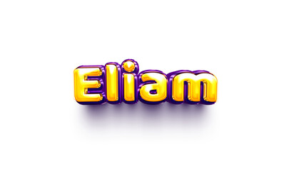 names of boys English helium balloon shiny celebration sticker 3d inflated Eliam