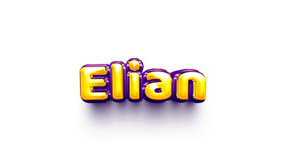 names of boys English helium balloon shiny celebration sticker 3d inflated Elian