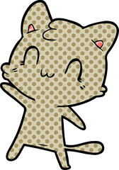 cartoon happy cat