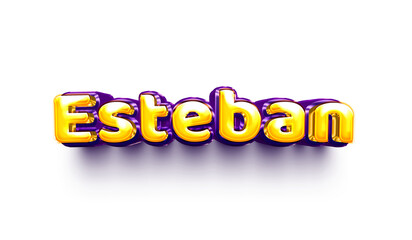 names of boys English helium balloon shiny celebration sticker 3d inflated Esteban