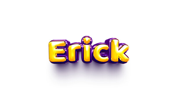 names of boys English helium balloon shiny celebration sticker 3d inflated Erick