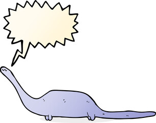 cartoon dinosaur with speech bubble