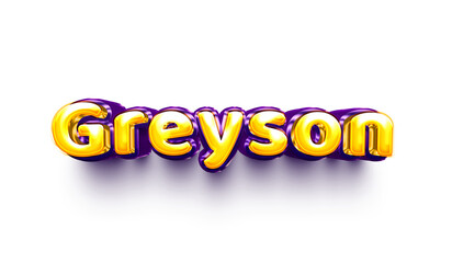 names of boys English helium balloon shiny celebration sticker 3d inflated Greyson