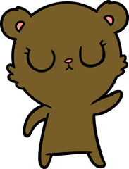 peaceful cartoon bear
