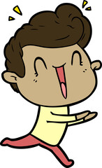 cartoon excited man