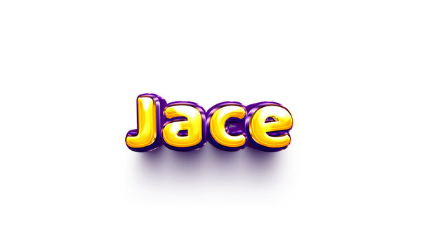 names of boys English helium balloon shiny celebration sticker 3d inflated Jace