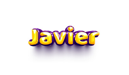 names of boys English helium balloon shiny celebration sticker 3d inflated Javier