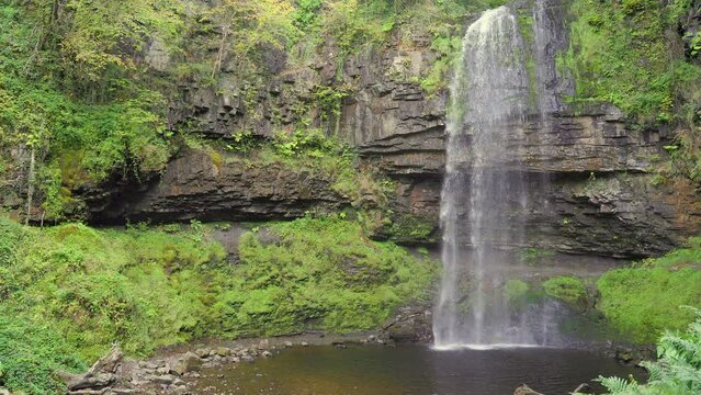 Henrhyd Falls - the highest waterfall in the Brecon Beacons, Wales
