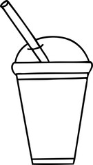 line drawing quirky cartoon soft drink
