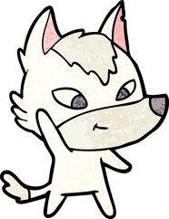 friendly cartoon wolf
