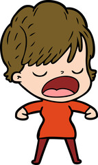 cartoon woman talking