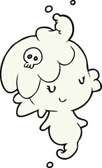 cute cartoon ghost girl