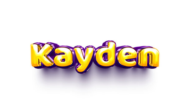 names of boys English helium balloon shiny celebration sticker 3d inflated Kayden