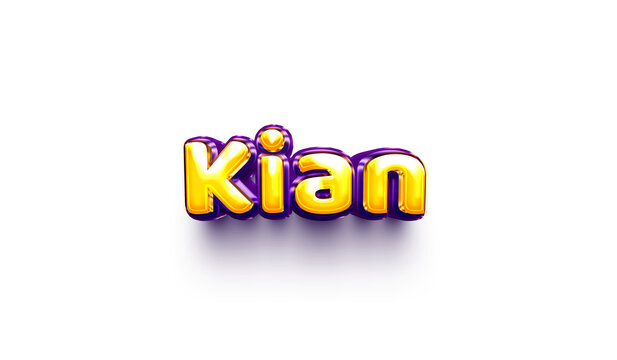 names of boys English helium balloon shiny celebration sticker 3d inflated Kian