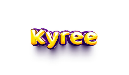 names of boys English helium balloon shiny celebration sticker 3d inflated Kyree