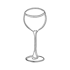 Continuous one line drawing. cheering with glasses of wine. Minimalism vector sketch hand drawn isolated on white background. Simplicity line art abstract style.