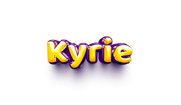 names of boys English helium balloon shiny celebration sticker 3d inflated Kyrie