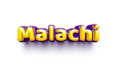 names of boys English helium balloon shiny celebration sticker 3d inflated Malachi