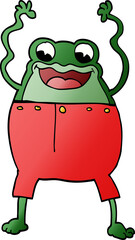 cartoon doodle frog
