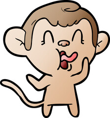 crazy cartoon monkey