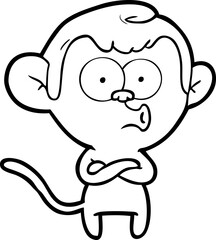 cartoon surprised monkey