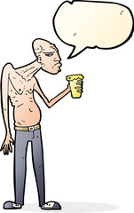 cartoon hooligan with speech bubble