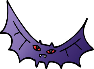 cartoon doodle bat