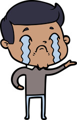 cartoon man crying