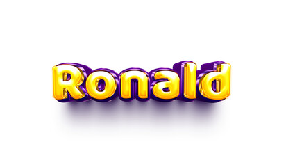 names of boys English helium balloon shiny celebration sticker 3d inflated Ronald