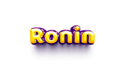 names of boys English helium balloon shiny celebration sticker 3d inflated Ronin