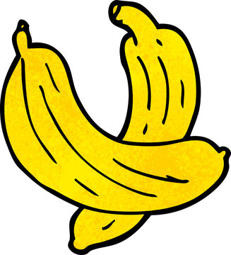 cartoon doodle pair of  bananas