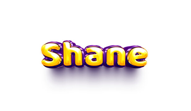 names of boys English helium balloon shiny celebration sticker 3d inflated Shane
