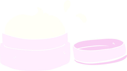 flat color illustration of face cream
