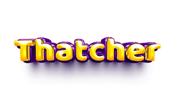 names of boys English helium balloon shiny celebration sticker 3d inflated Thatcher