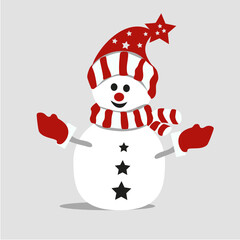 star cap hat snowman