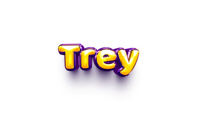 names of boys English helium balloon shiny celebration sticker 3d inflated Trey