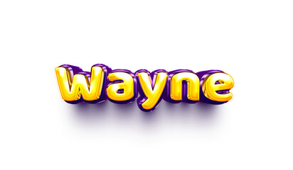 names of boys English helium balloon shiny celebration sticker 3d inflated Wayne