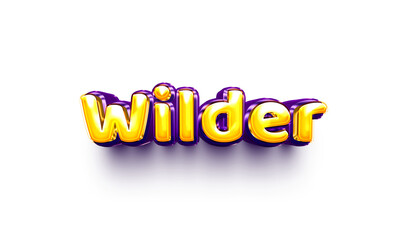 names of boys English helium balloon shiny celebration sticker 3d inflated Wilder
