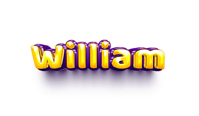 names of boys English helium balloon shiny celebration sticker 3d inflated William
