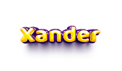 names of boys English helium balloon shiny celebration sticker 3d inflated Xander